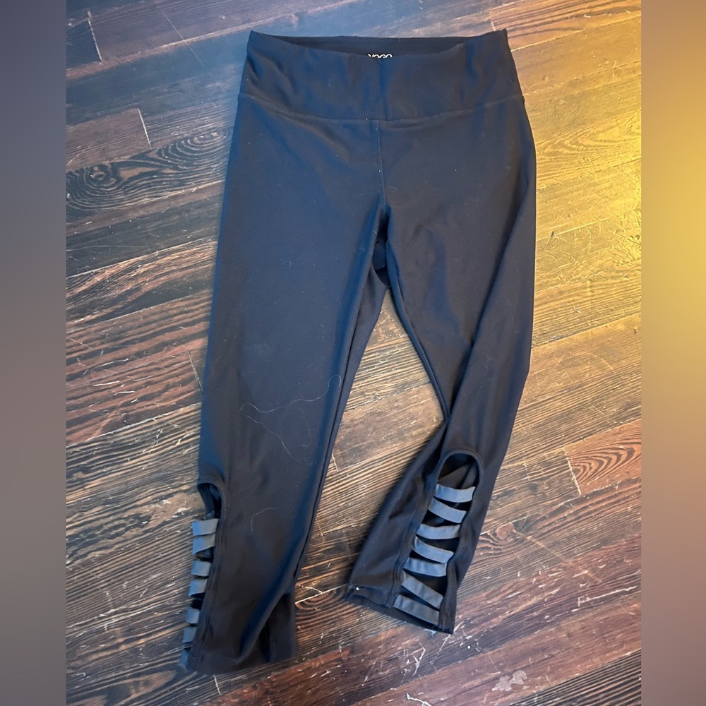 Black Leggings with Cutout Detail